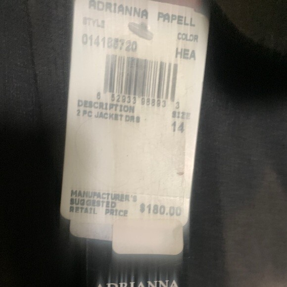 ADRIANNA PAPELL Women's Gray Jacket Only Size 14 NWT Bolero Cape Evening Dressy - Picture 9 of 14